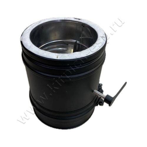 Шибер поворотный с фиксацией положения и ручкой д.250 PM 25 (черный)