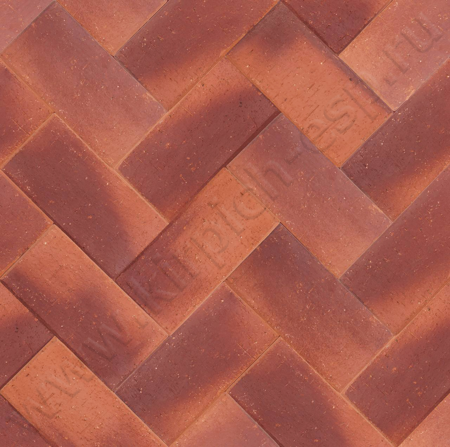 Красный "Манчестер" бордо  - клинкерная брусчатка ЛСР