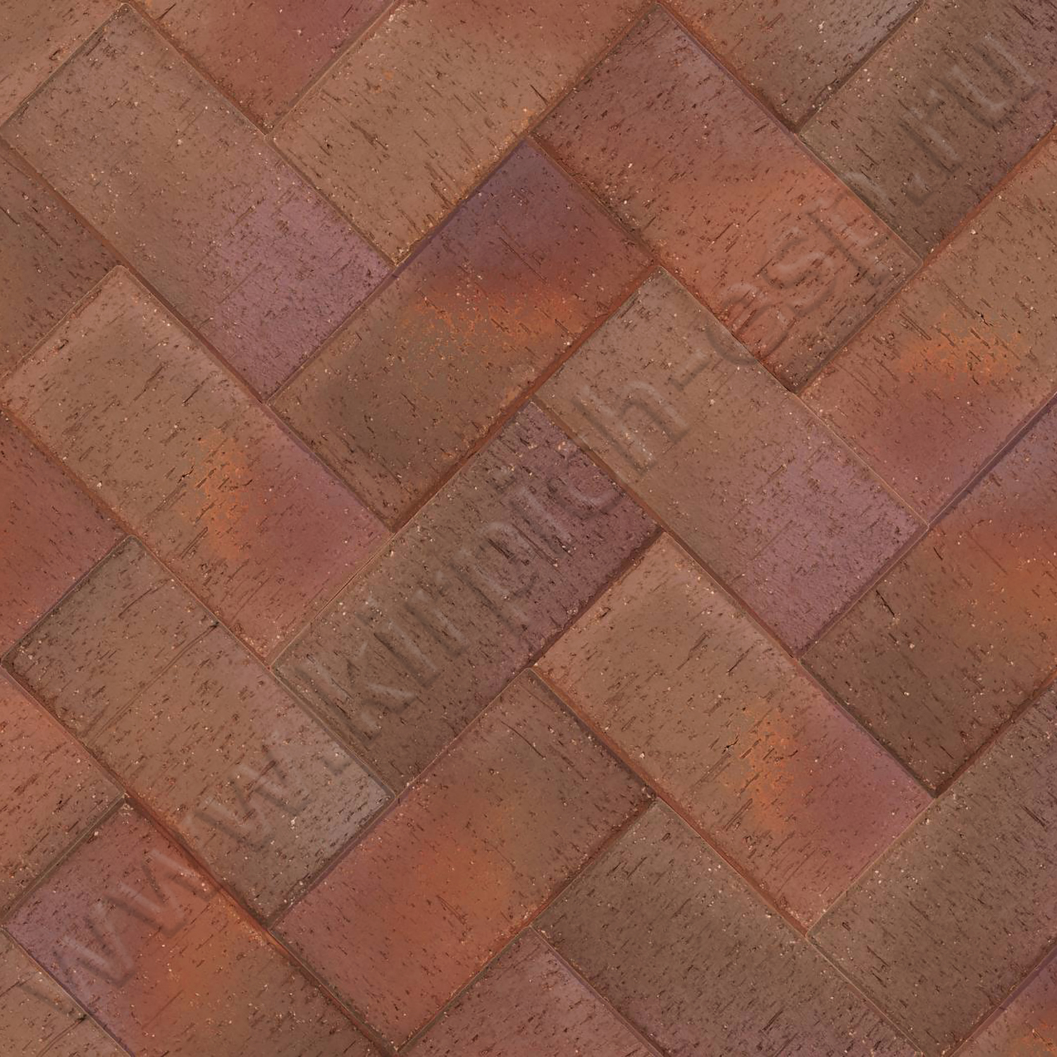 Темно-красный флэш "Милан" бордо  - клинкерная брусчатка ЛСР