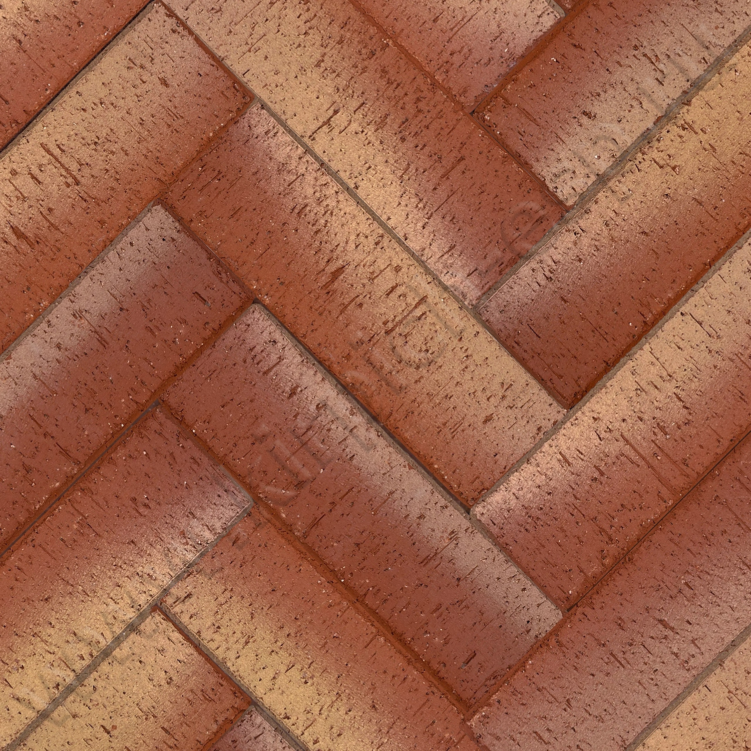 Красный "Канны" золото Лонг  - клинкерная брусчатка ЛСР