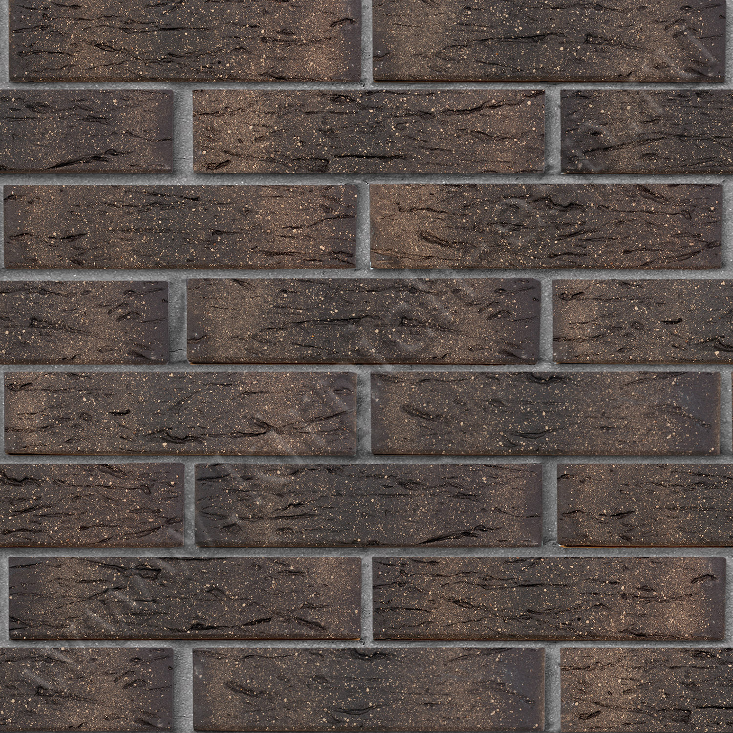 Графитовый с посыпкой Рустик 1НФ керамический кирпич ЛСР