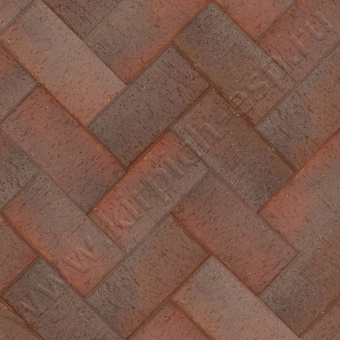 Темно-красный флэш "Женева" серебро  - клинкерная брусчатка ЛСР