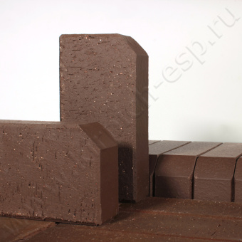 Коричневый "Мюнхен" Бордюр  - клинкерная брусчатка ЛСР