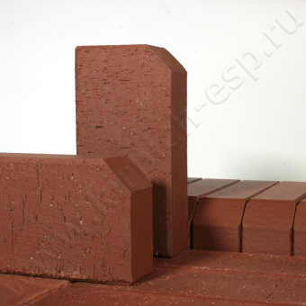 Темно-красный "Эдинбург" Бордюр - клинкерная брусчатка ЛСР